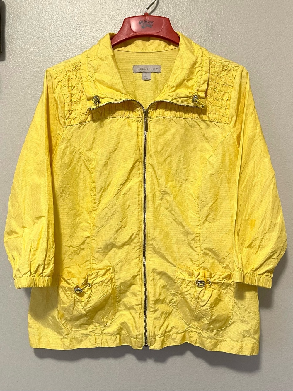 Laura Ashley Crinkle Lightweight Jacket - Utility & Adjustable - Size Large